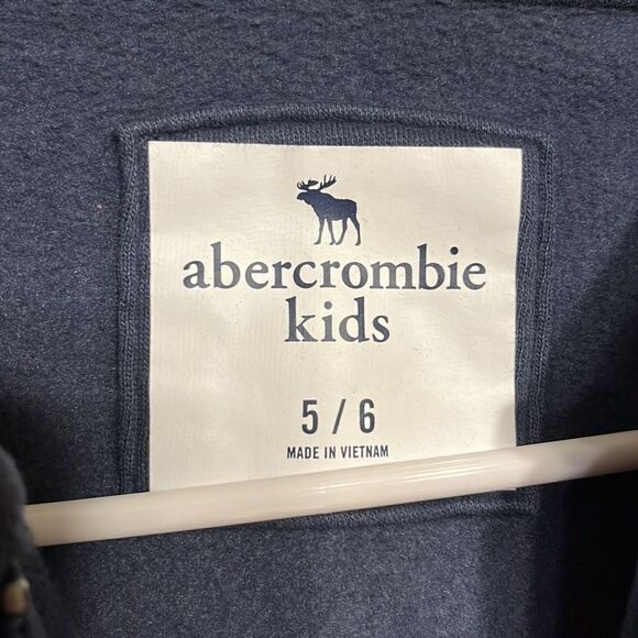 NWOT Abercrombie & Fitch Youth Full Zippered Blue Hoodie - Picture 2 of 5